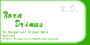 nora drimus business card
